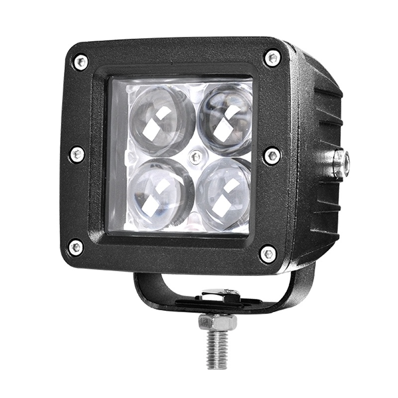 3 Inch 12W Square LED Work Light - 4D